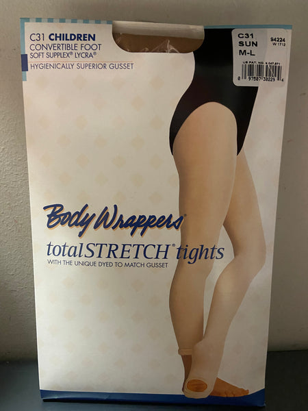 Bodywrappers C33 - Child Total-Stretch Seamless Footless Tights | Dance Gear