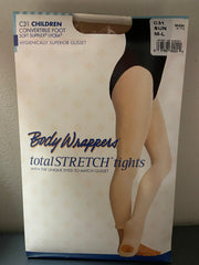 Body Wrappers C80 Girls Supplex Footed Tights - Soft, Durable Dance Tights (Small/Medium, Suntan) - View #4